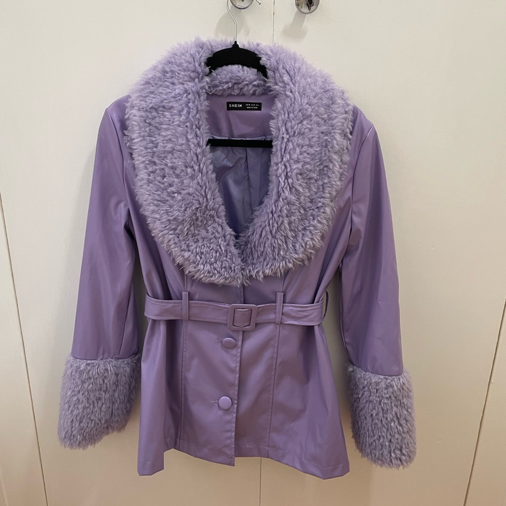 Purple Posh Faux Fur Jacket